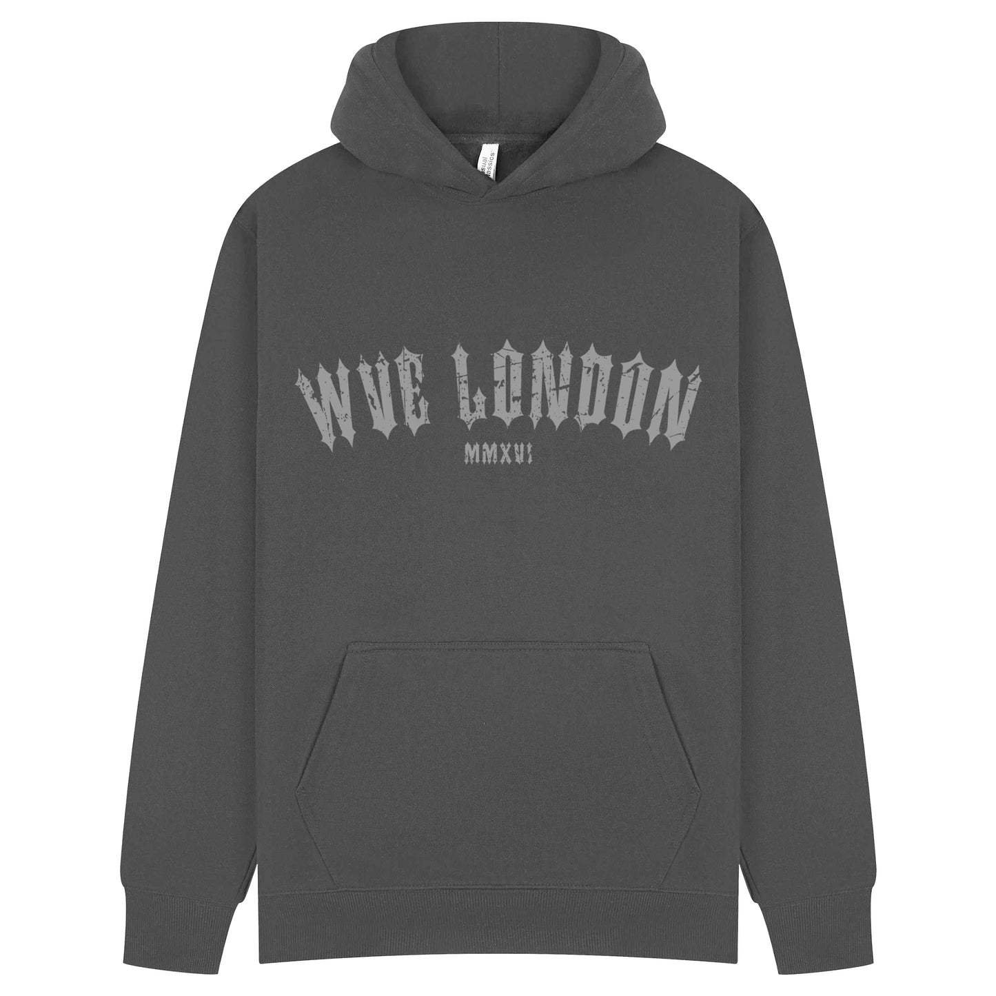 Distressed Irongate Charcoal Grey Hoodie