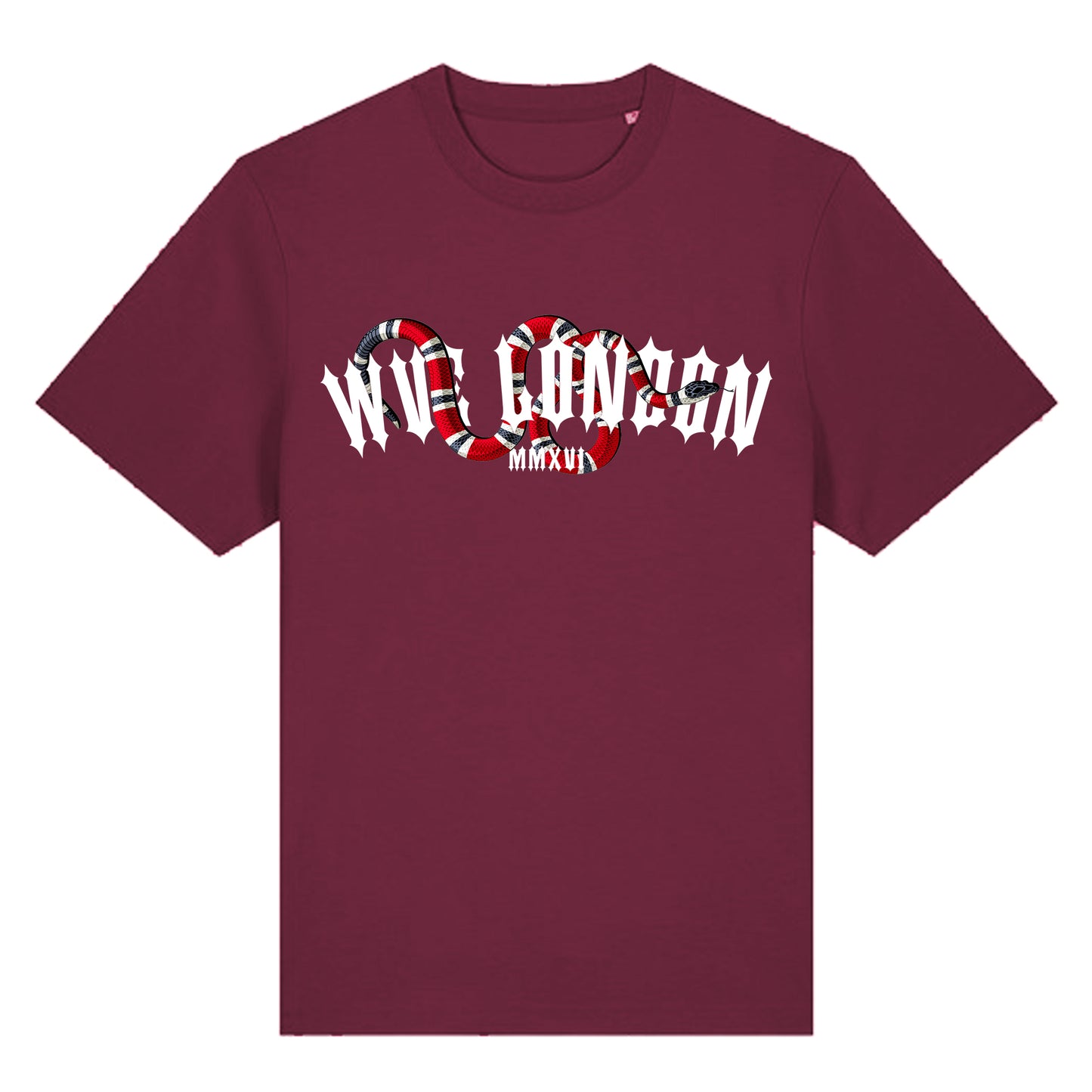 Classic Irongate Snake T-Shirt Burgundy