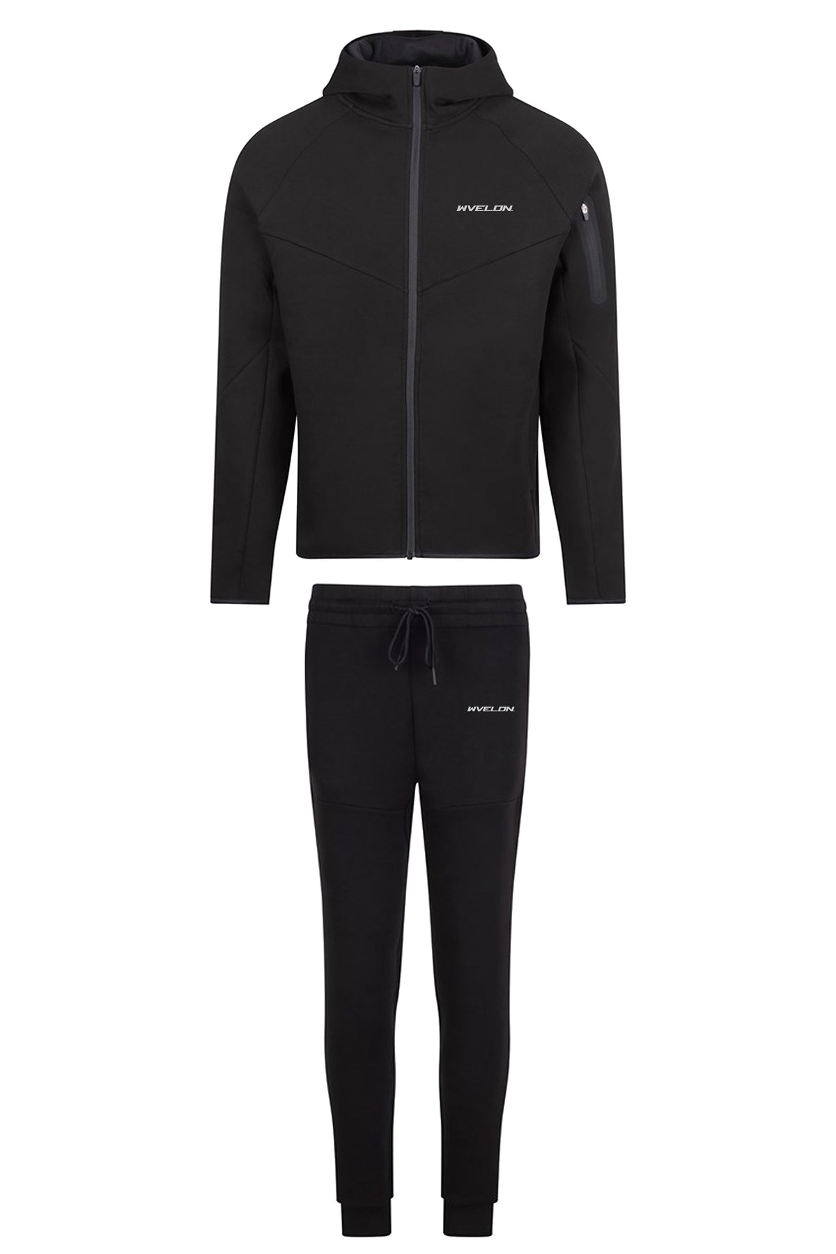 WVE Black Tech Fleece Tracksuit