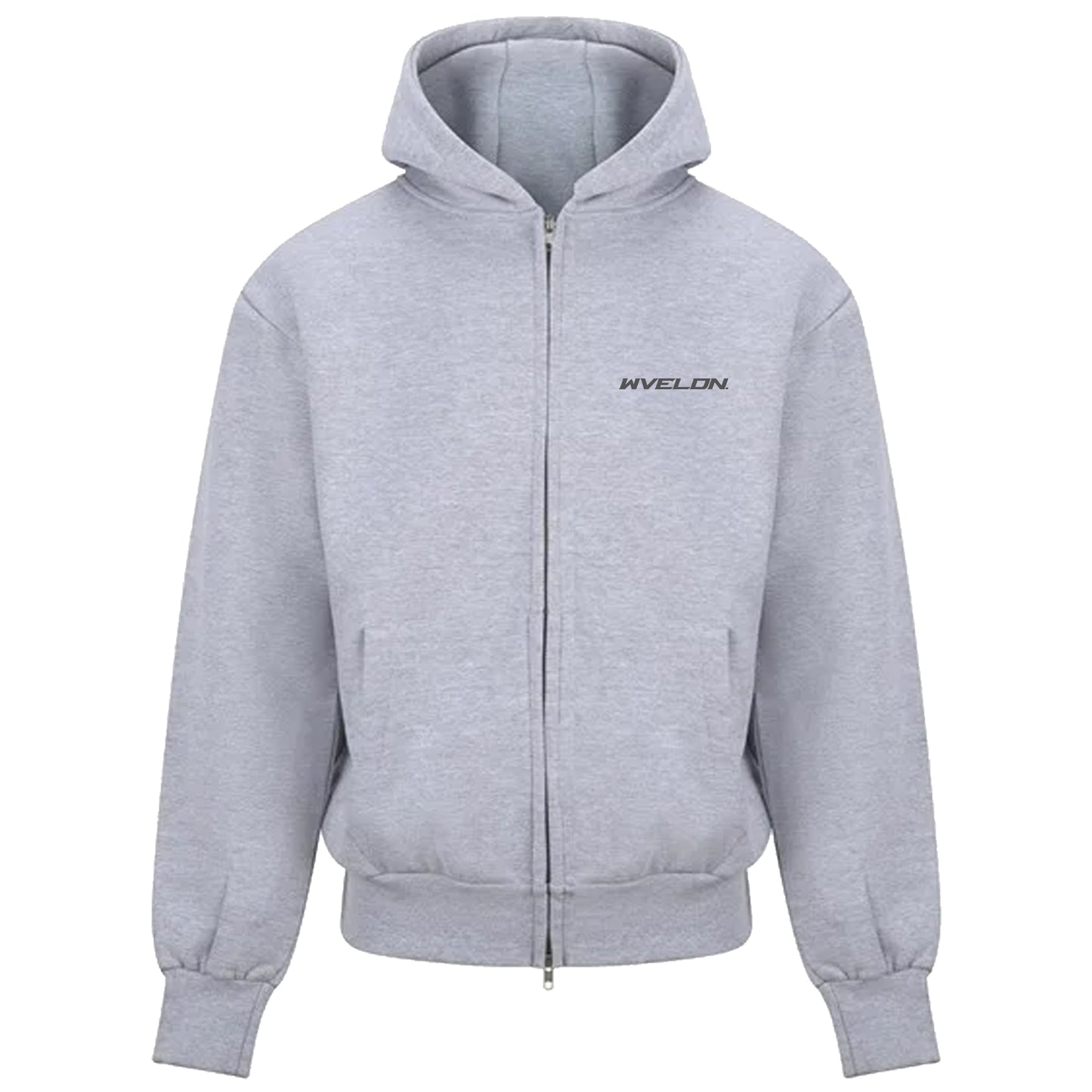 Essential Zip-Up Hoodie Grey