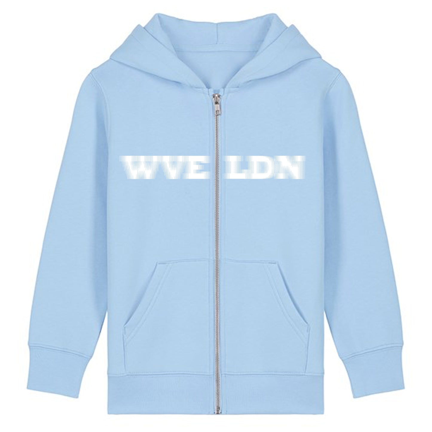 WVE Light Blue Heavy Kids Zip-Up Hoodie
