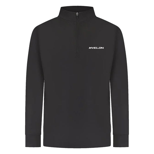 Power 1/4 Zip Sports Top Black/Black