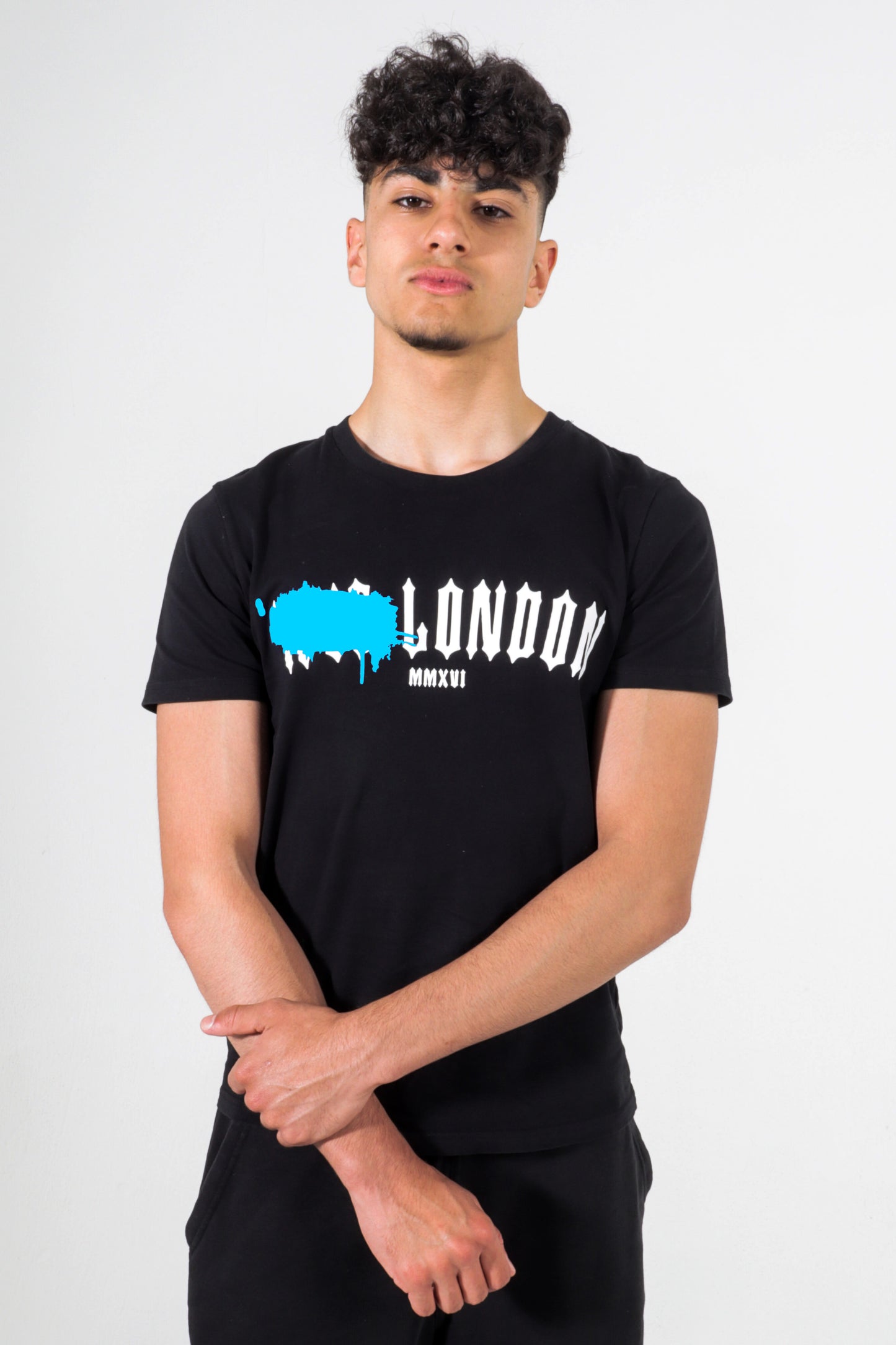 WVE Baby Blue Graffiti Splash T-Shirt