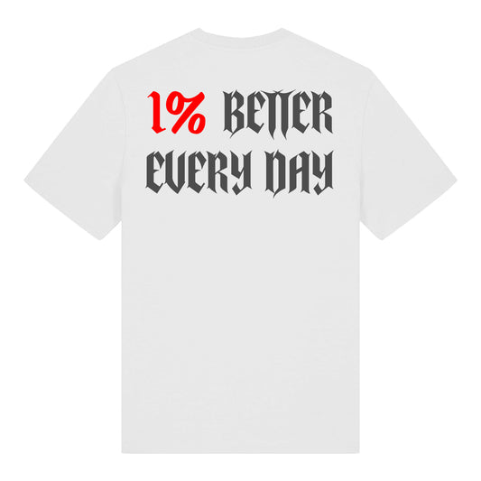 1% BETTER T-SHIRT - WHITE/GREY