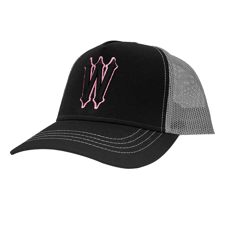 WVE CAP BLACK SOFT PINK