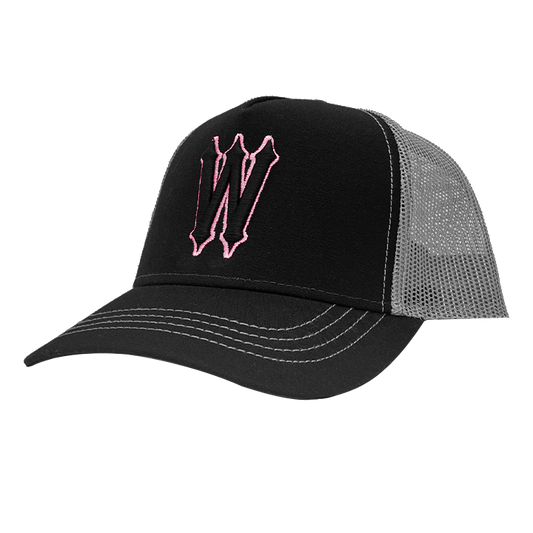 WVE CAP BLACK SOFT PINK