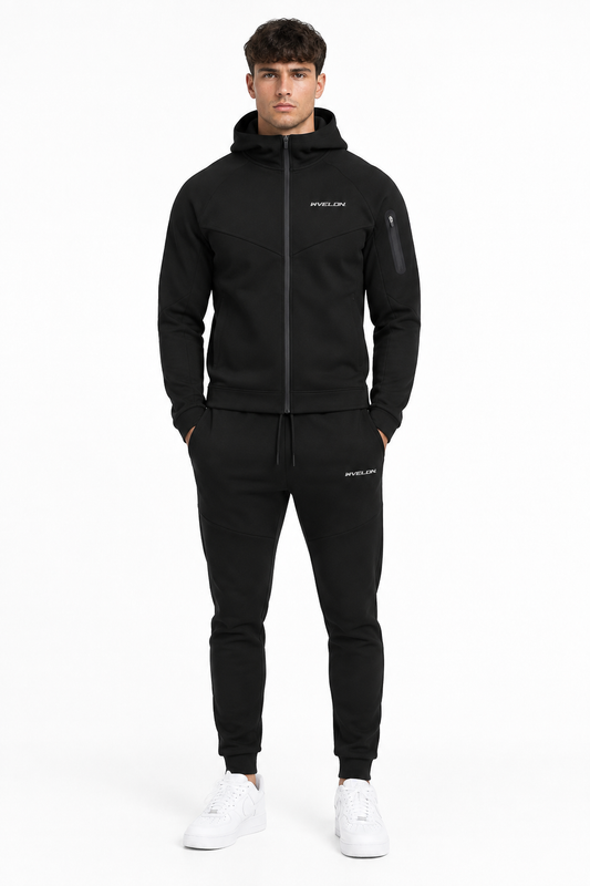WVE Black Tech Fleece Tracksuit