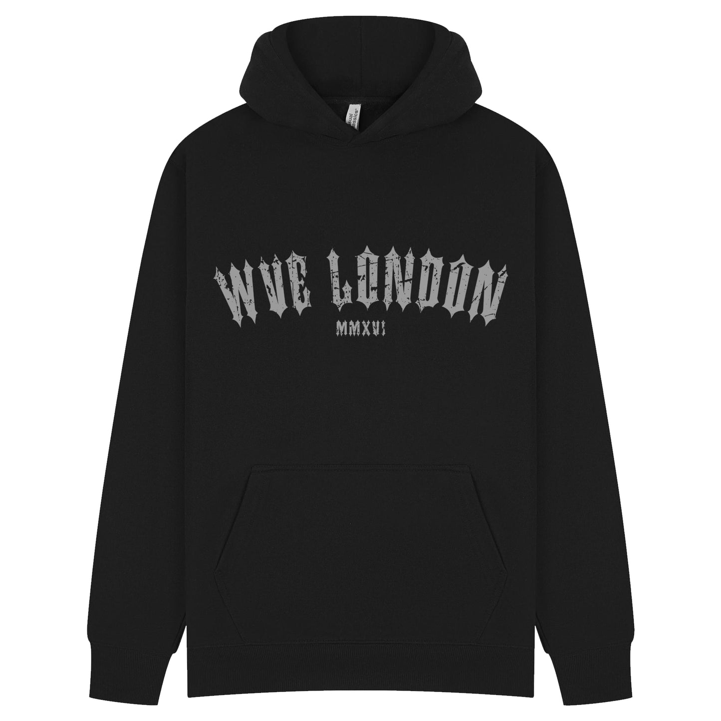 Distressed Irongate Black Hoodie