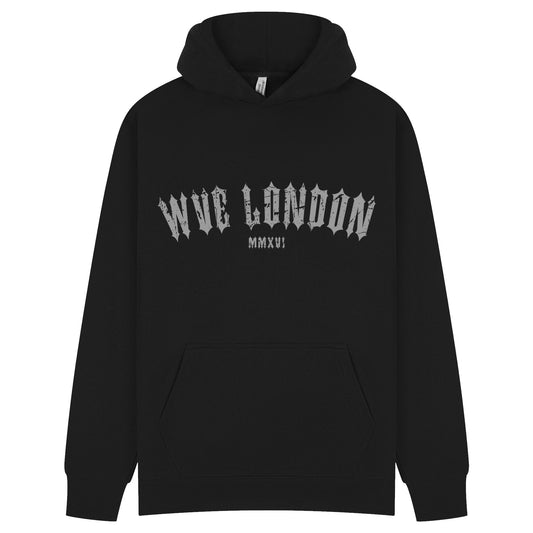 Distressed Irongate Black Hoodie