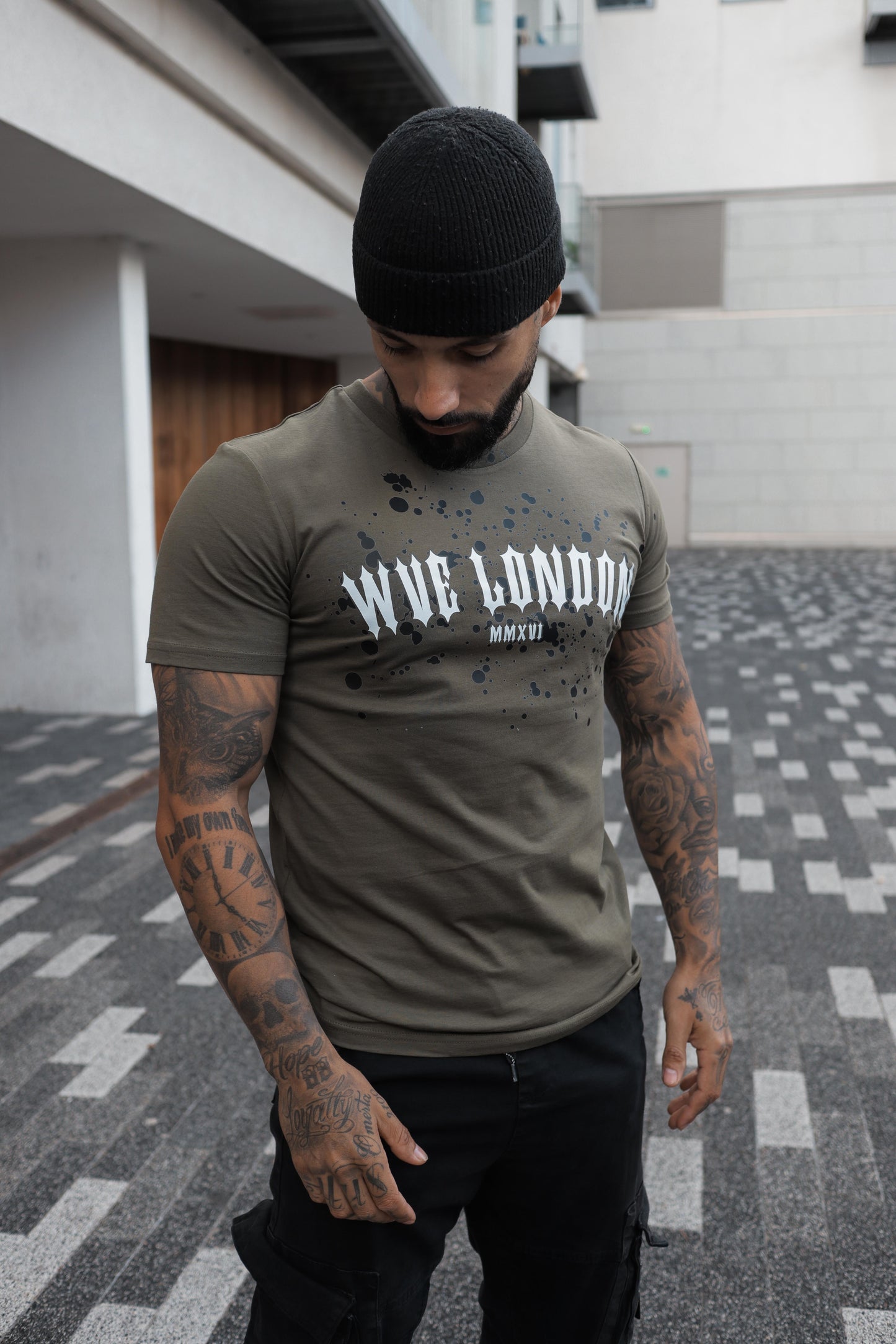 WVE Splash T-Shirt Khaki/Black