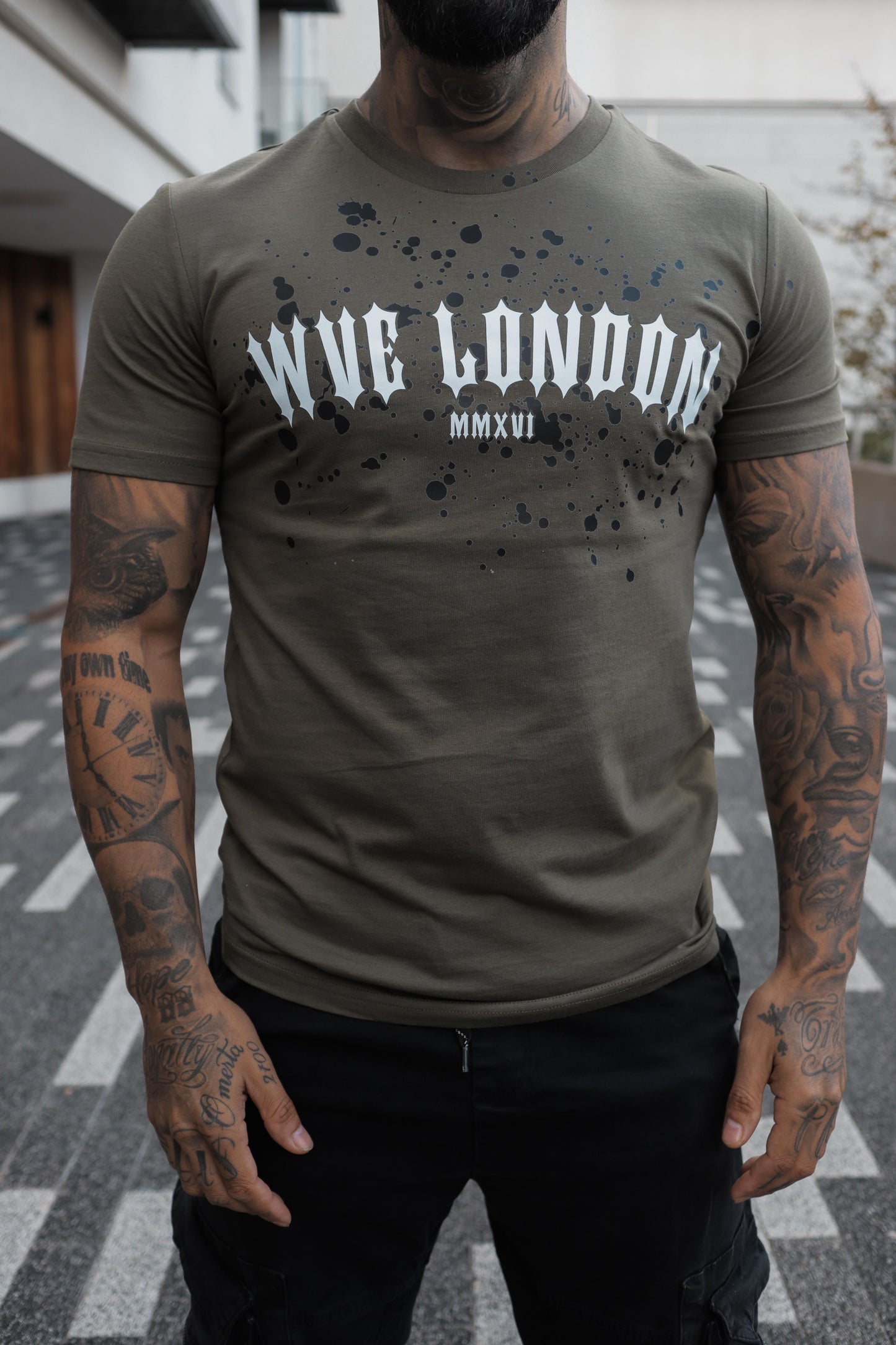 WVE Splash T-Shirt Khaki/Black