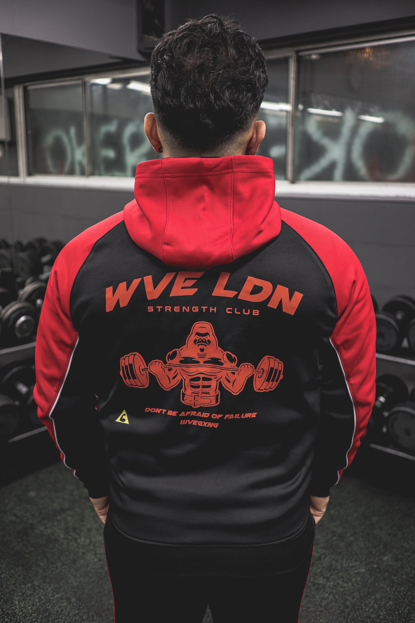 Strength Club Zip Up Hoodie Black/Red