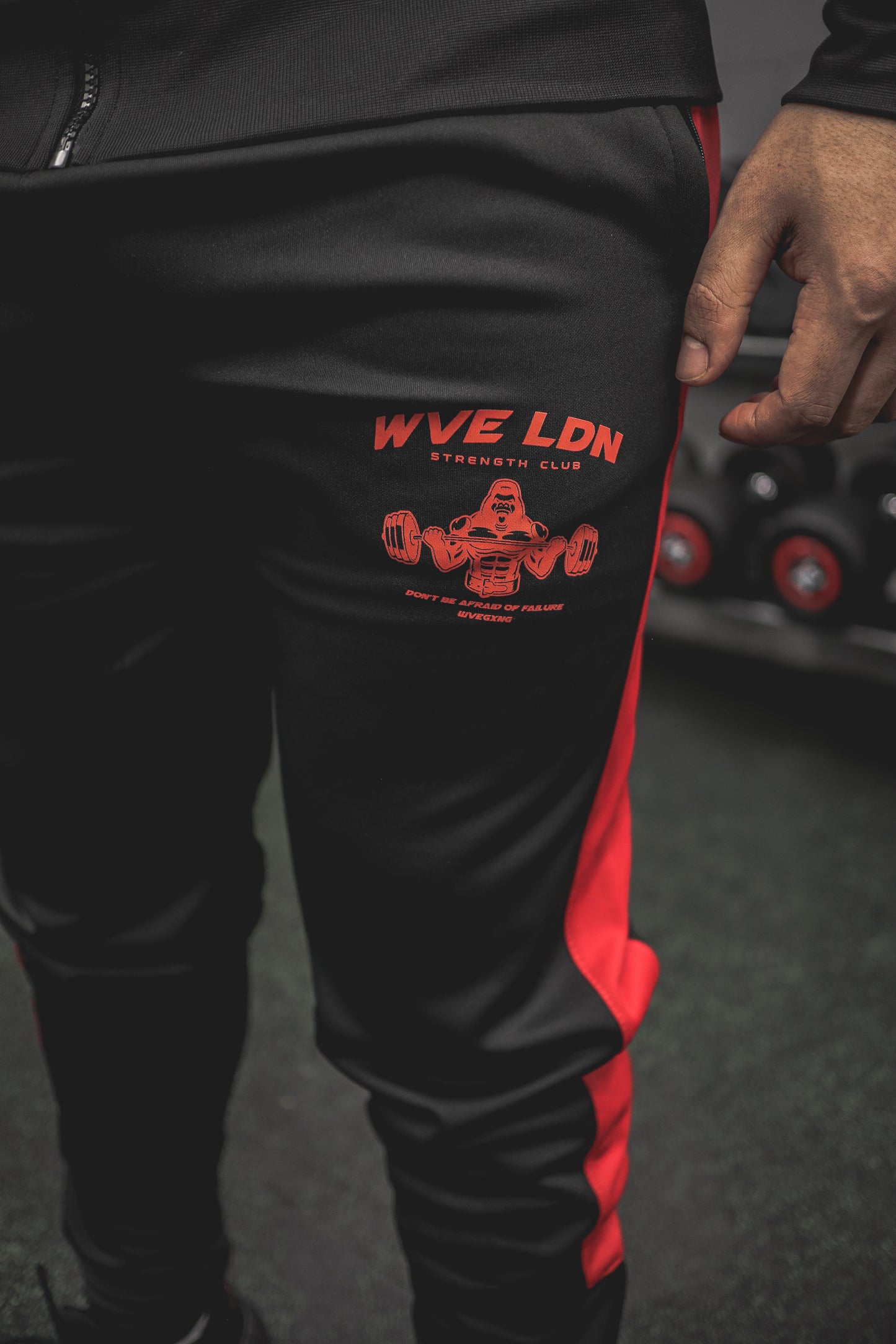 Strength Club Joggers Black/Red