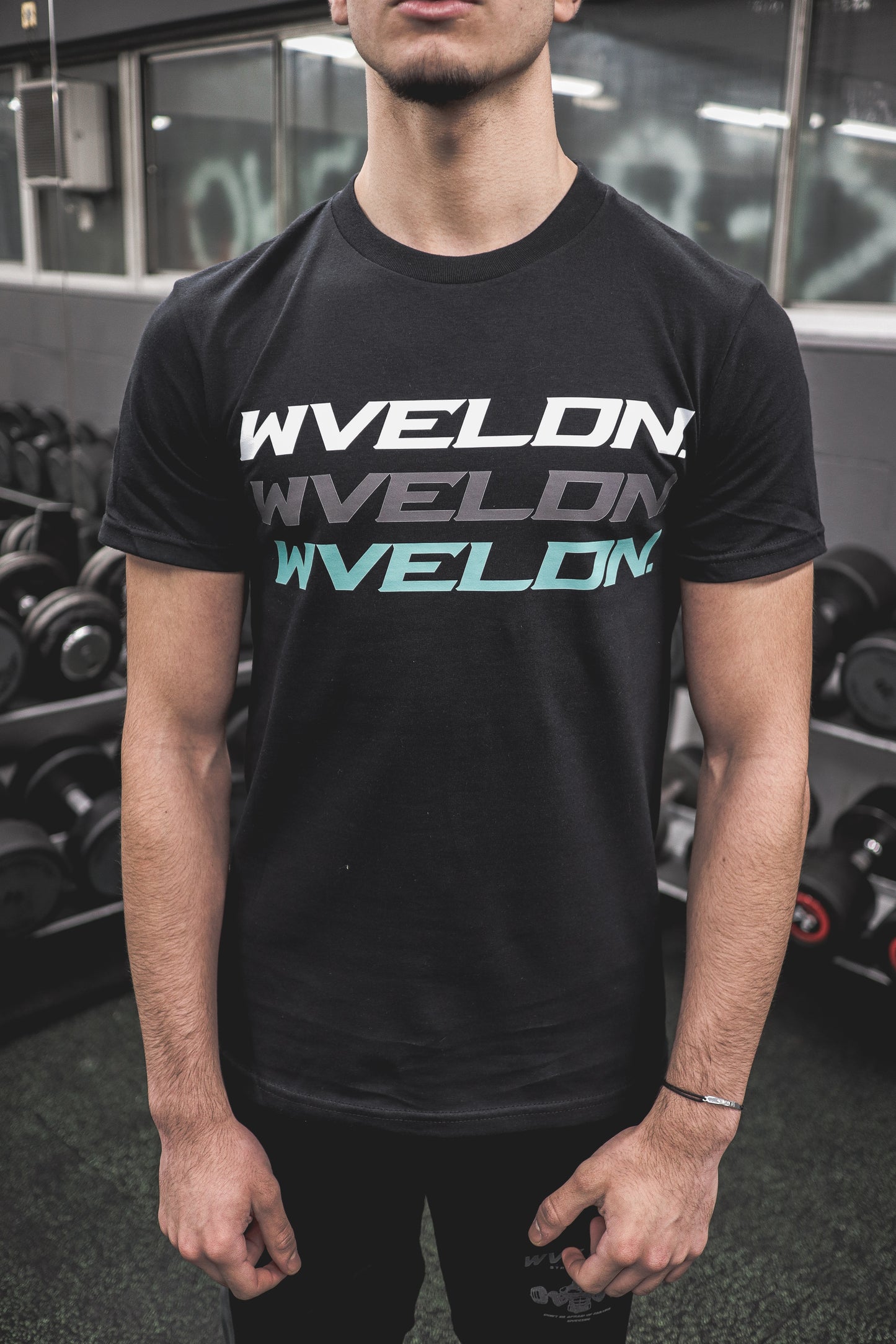 WVE Black Trinity T-Shirt Turquoise/Grey/White