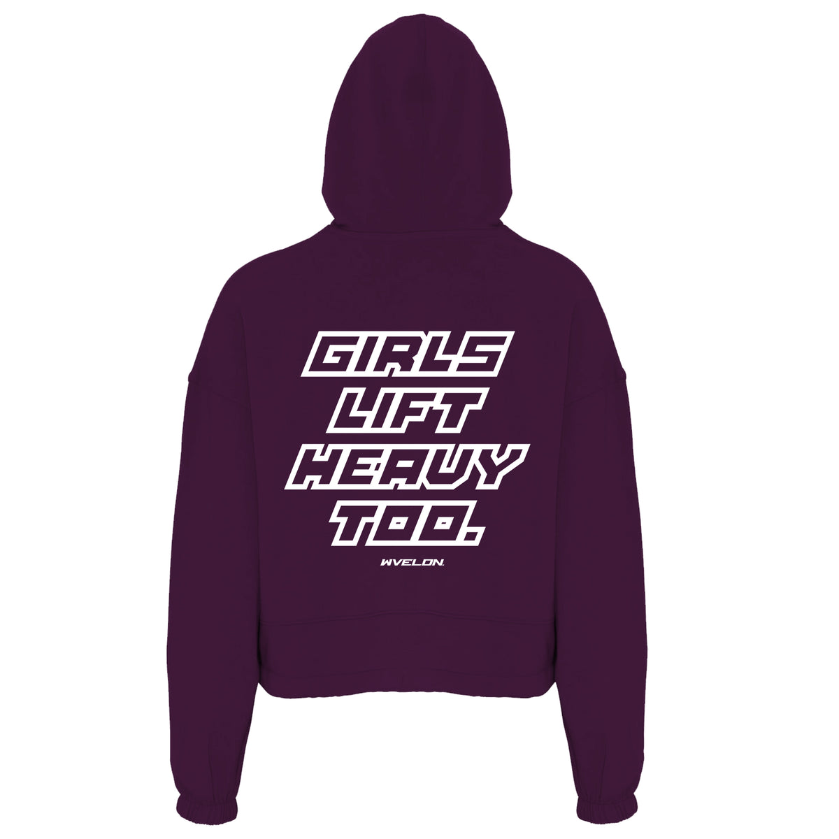 Girls Lift Heavy Too Oversized Cropped Hoodie