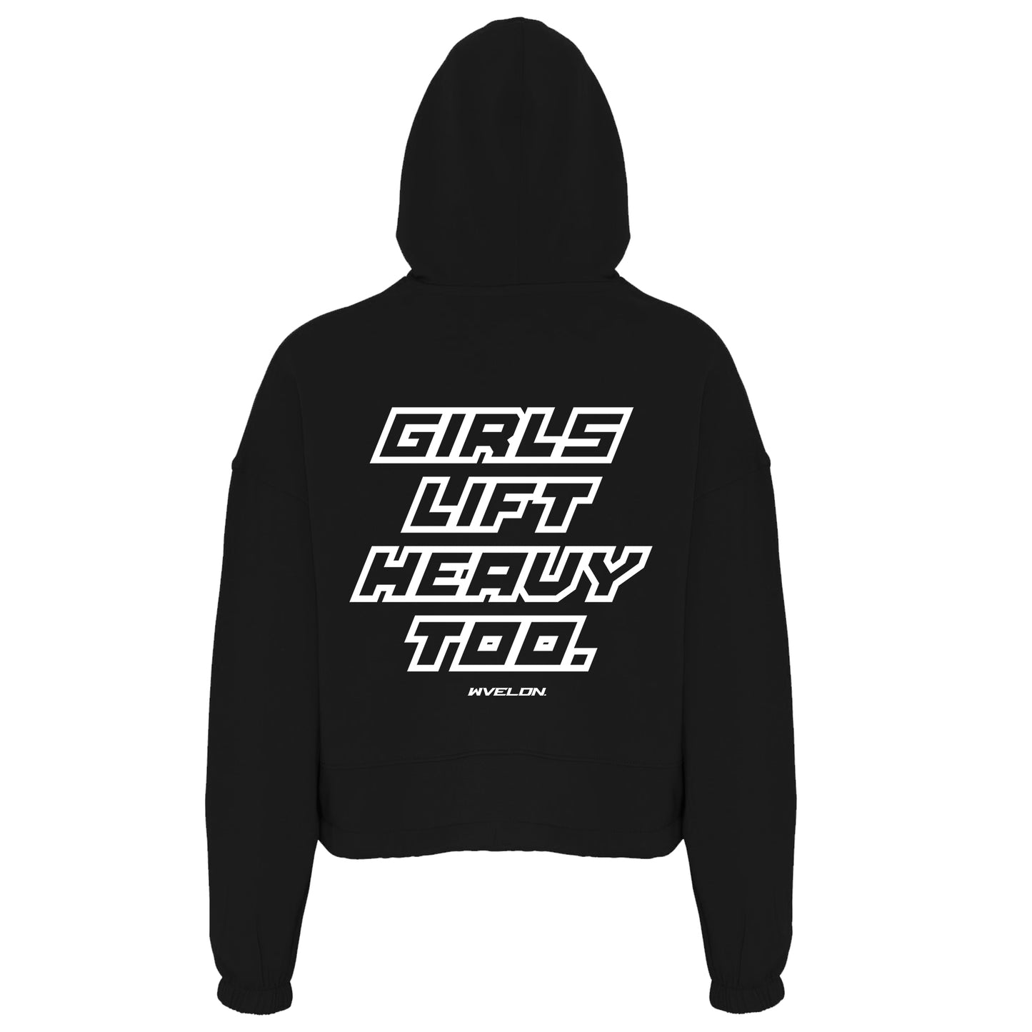 Girls Lift Heavy Too Oversized Cropped Hoodie