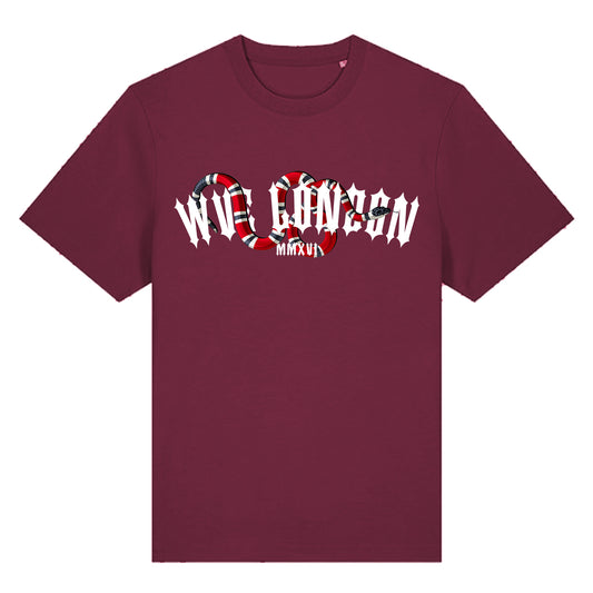 Classic Irongate Snake T-Shirt Burgundy