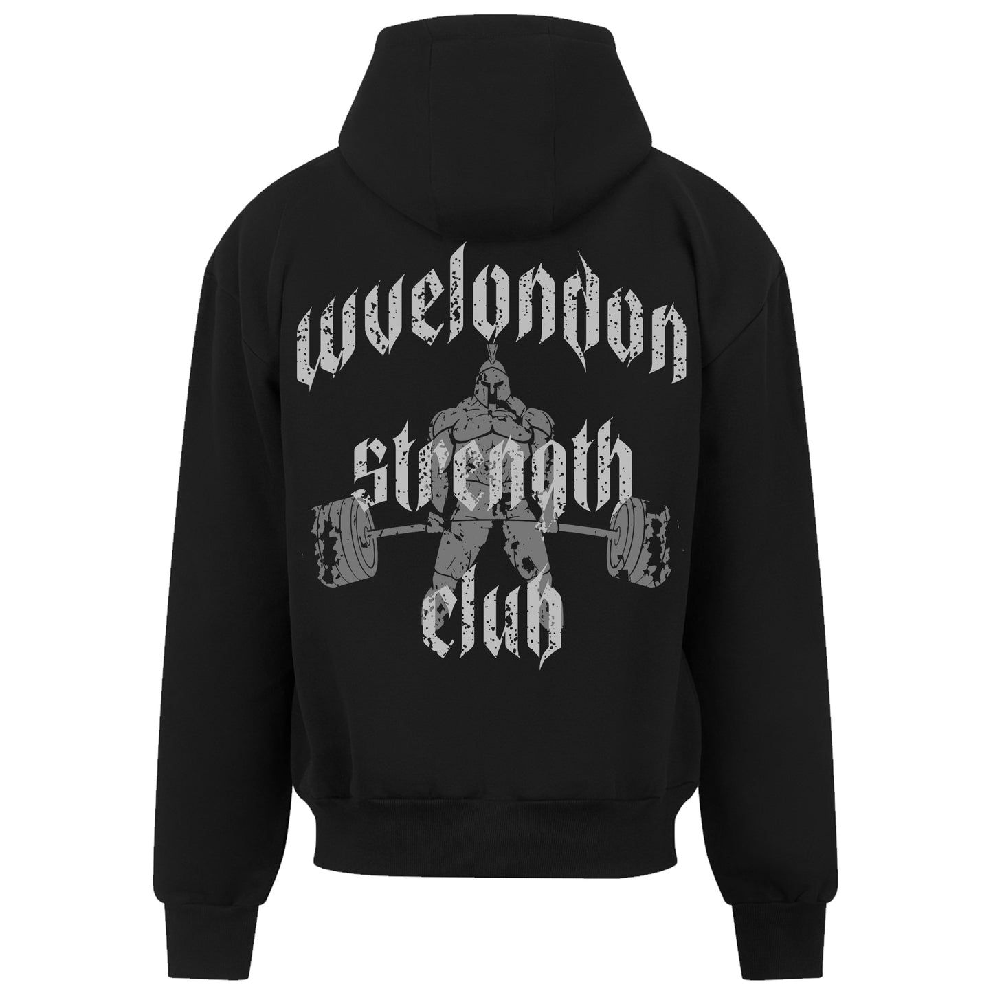Strength Club Zip-Up Hoodie Black