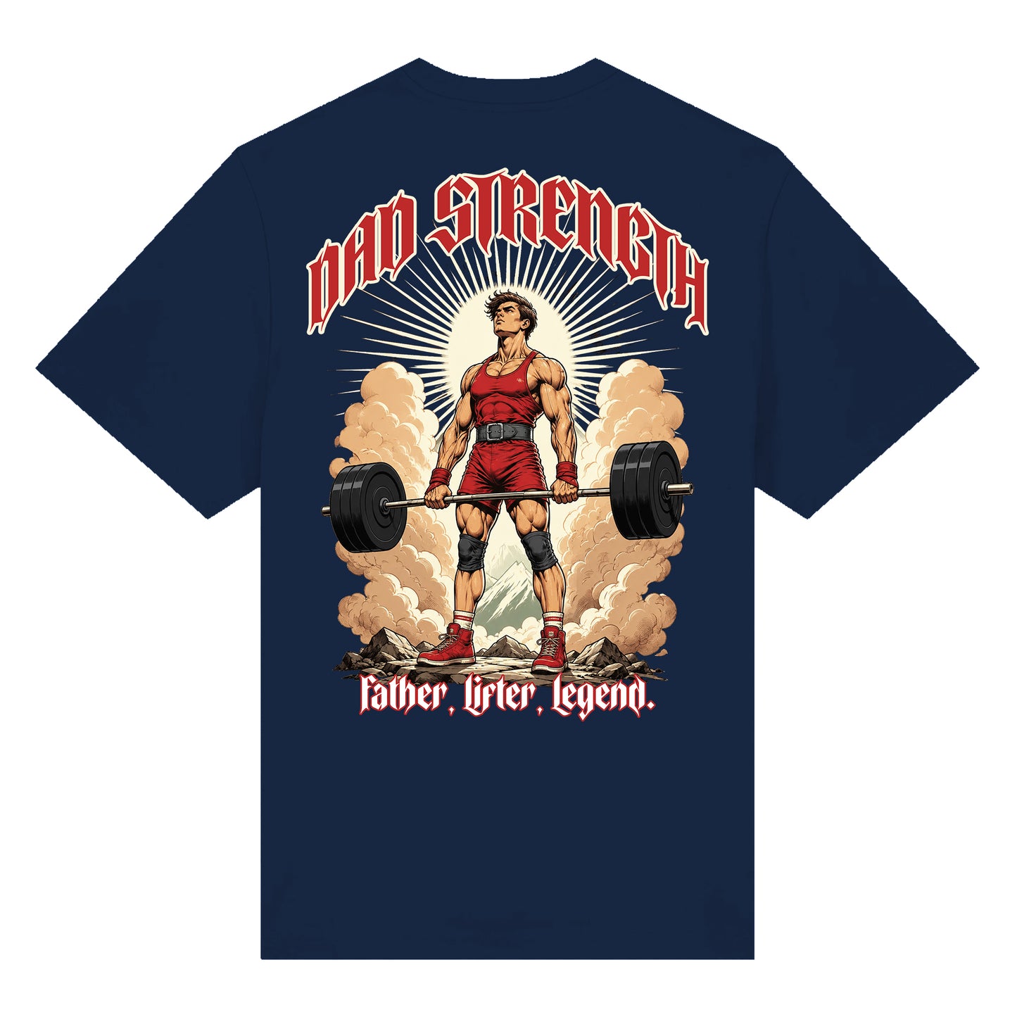 WVE Dad Strength T-Shirt Navy