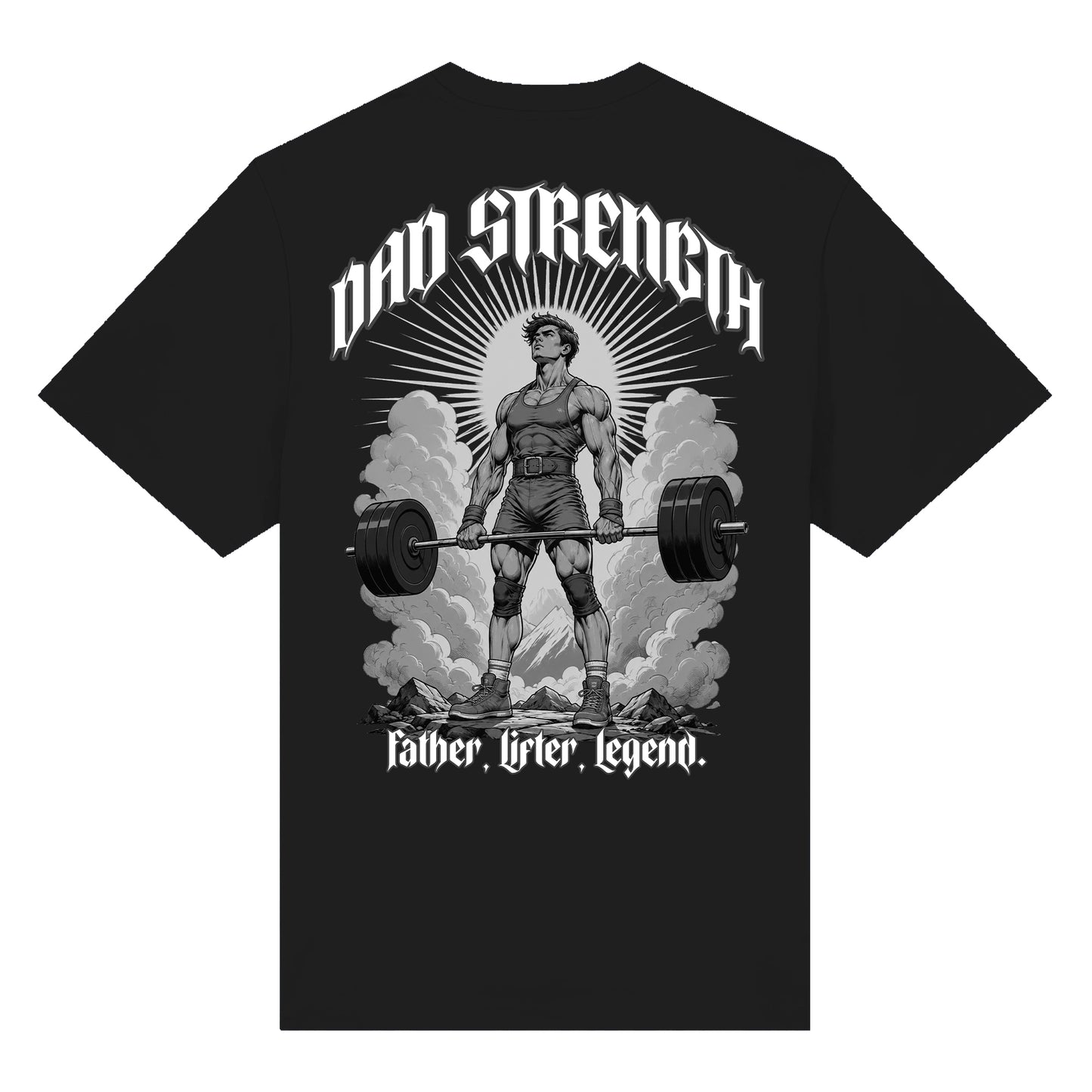 WVE Dad Strength T-Shirt Black