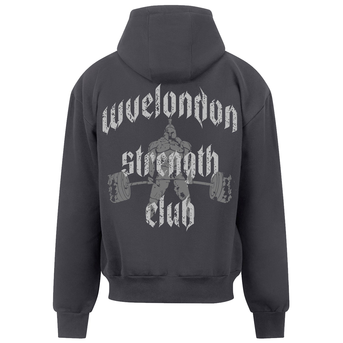 Strength Club Zip-Up Hoodie Grey
