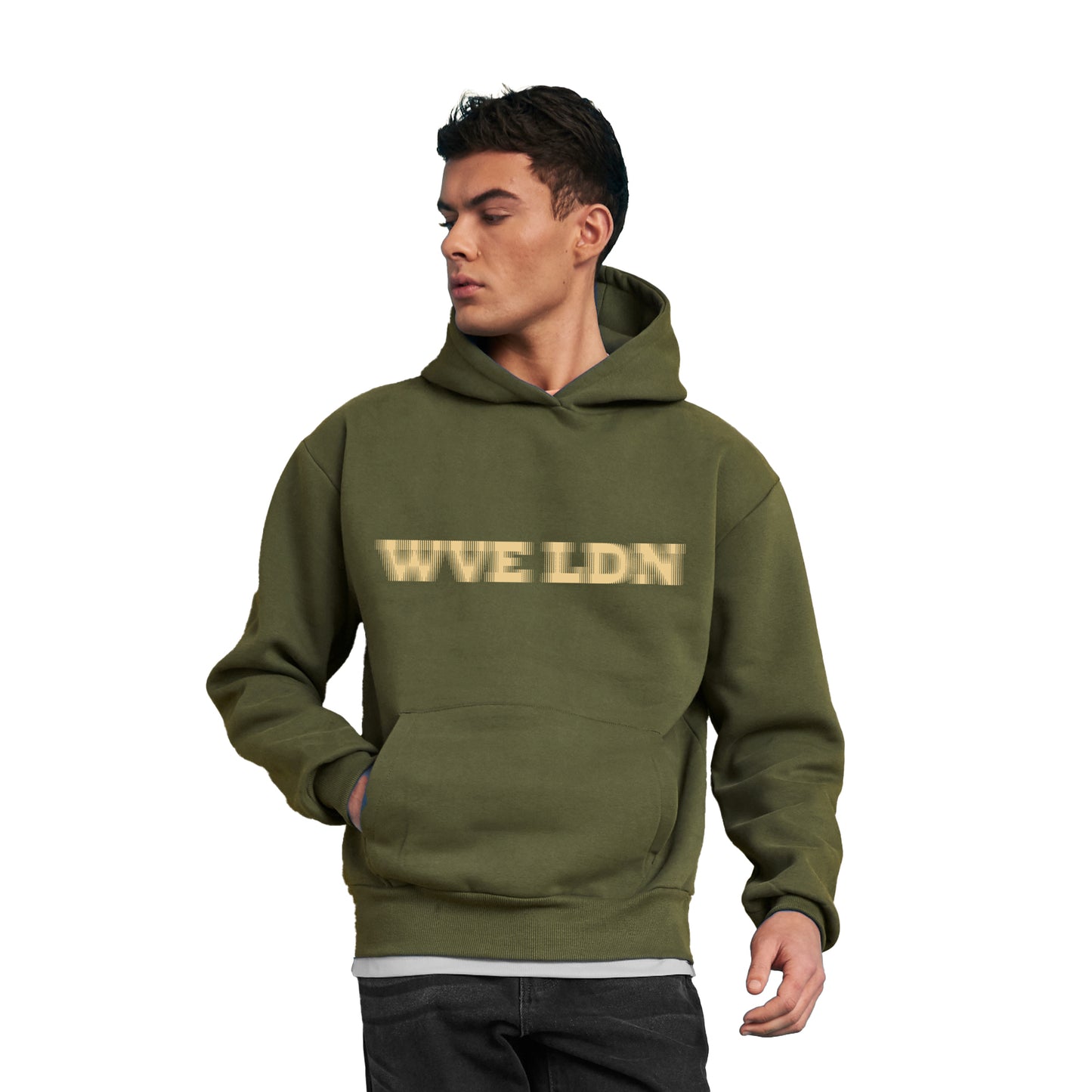 WVE Khaki Heavy Oversized Hoodie