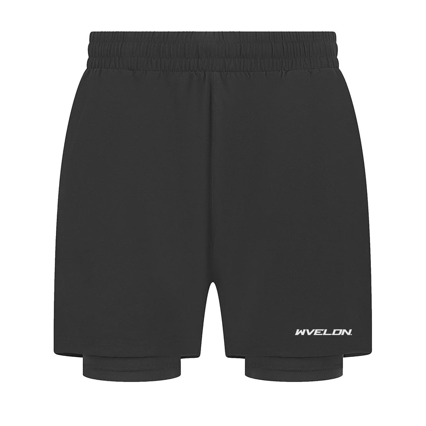 WVE Double Layered Track Shorts Black