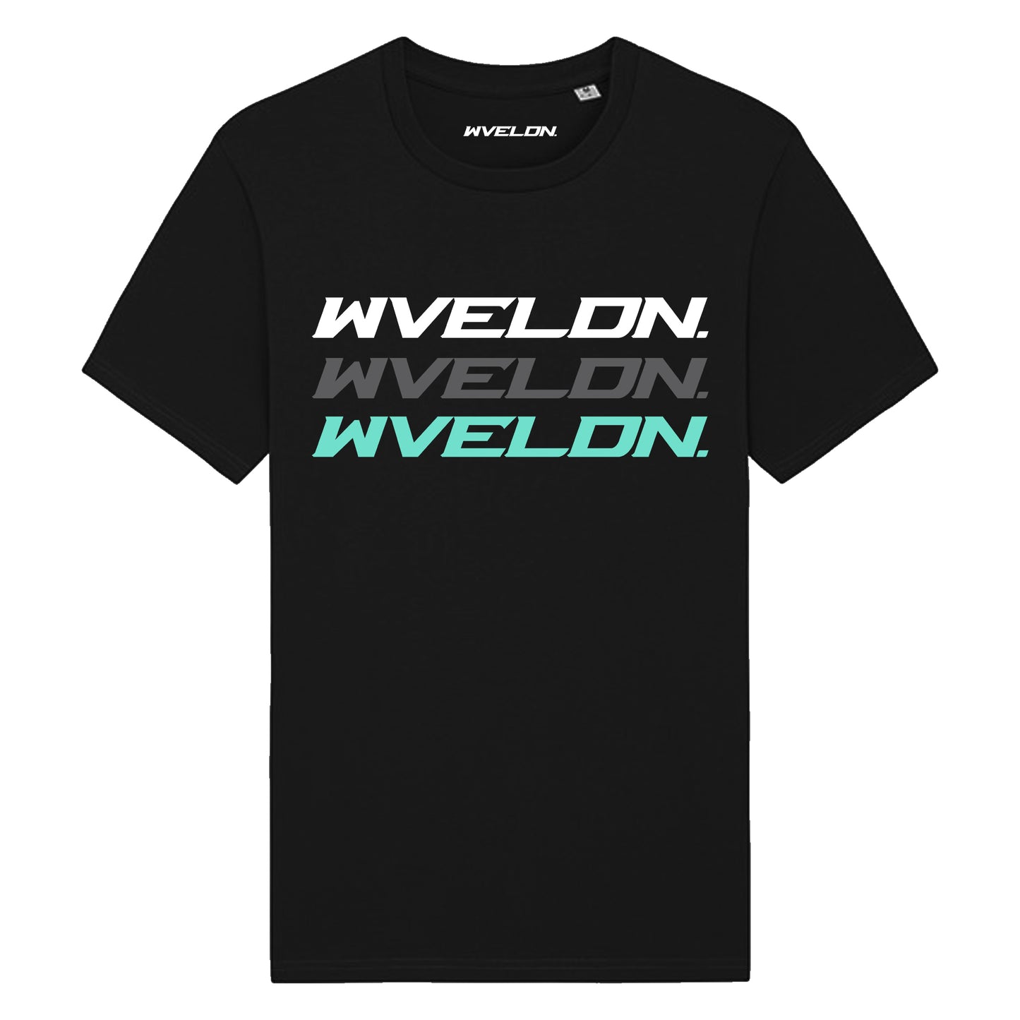 WVE Black Trinity T-Shirt Turquoise/Grey/White