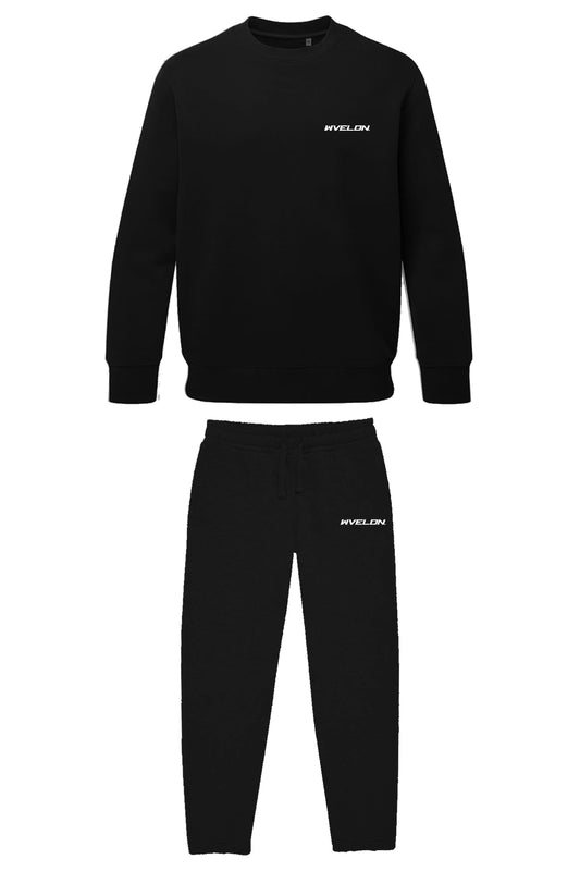 WVE Black Essential Sweatshirt Tracksuit